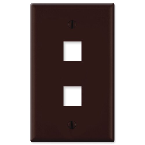 On-Q/Legrand Keystone Wallplate, 1-Gang, 2-Port