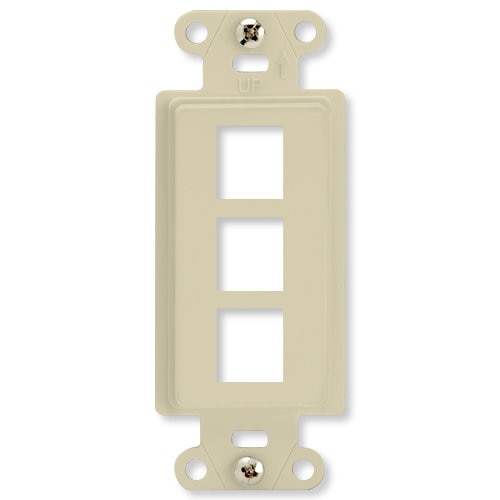 On-Q/Legrand Keystone Decorator Strap, 3-Port