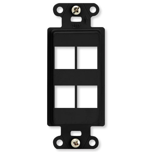 On-Q/Legrand Keystone Decorator Strap, 4-Port