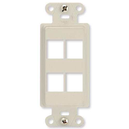On-Q/Legrand Keystone Decorator Strap, 4-Port