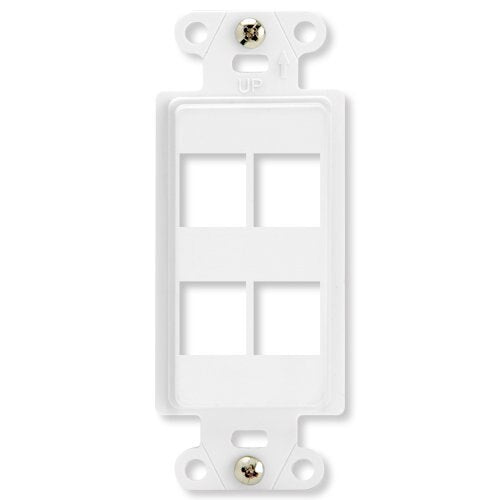 On-Q/Legrand Keystone Decorator Strap, 4-Port