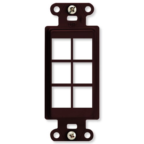 On-Q/Legrand Keystone Decorator Strap, 6-Port