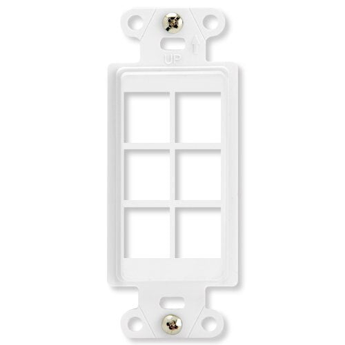 On-Q/Legrand Keystone Decorator Strap, 6-Port