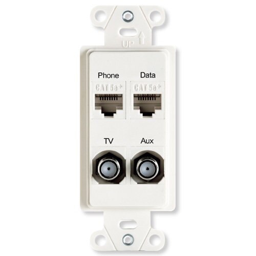 On-Q/Legrand Pre-Configured Strap (Phone, Data, TV & Aux)