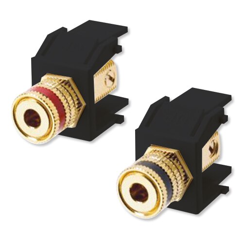 On-Q/Legrand Binding Post (Pair) Keystone Snap-In Connector