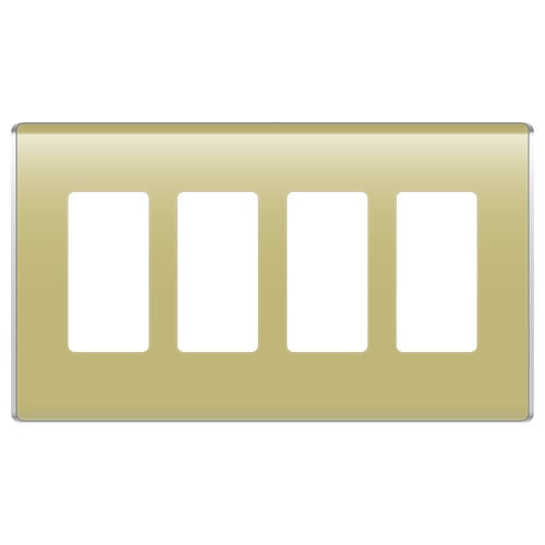 On-Q/Legrand Studio Design Wallplate, 4-Gang