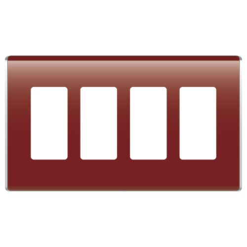 On-Q/Legrand Studio Design Wallplate, 4-Gang