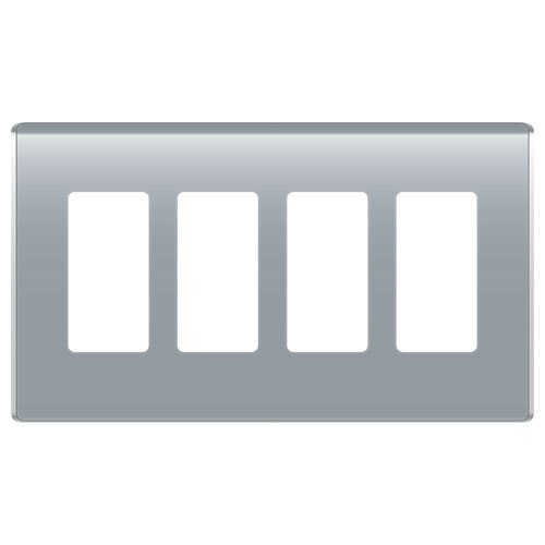 On-Q/Legrand Studio Design Wallplate, 4-Gang