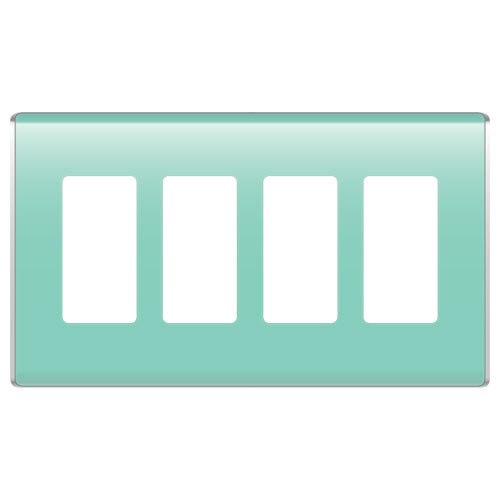 On-Q/Legrand Studio Design Wallplate, 4-Gang