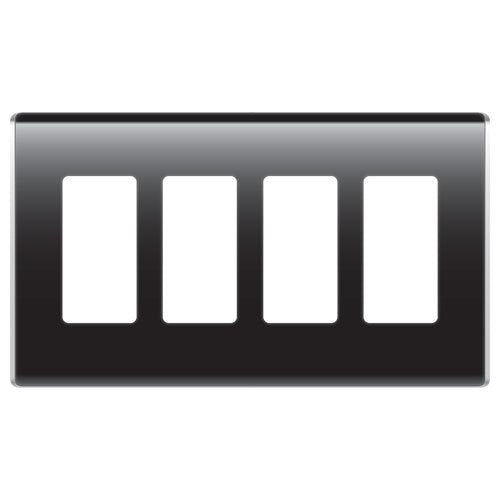 On-Q/Legrand Studio Design Wallplate, 4-Gang
