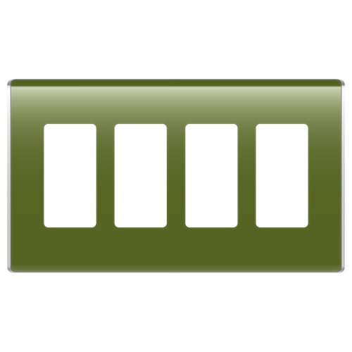 On-Q/Legrand Studio Design Wallplate, 4-Gang