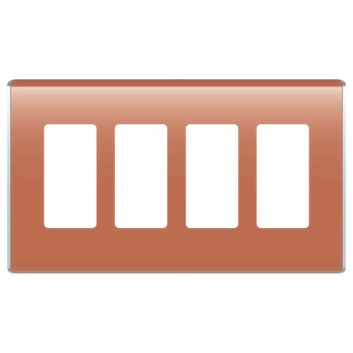 On-Q/Legrand Studio Design Wallplate, 4-Gang