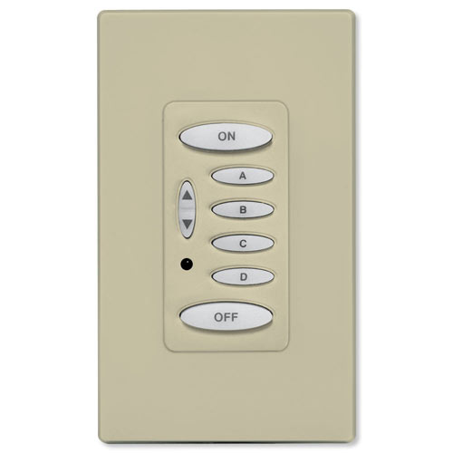PCS PulseWorx UPB Wall Controller, Load Relay, 8A, 6 Button