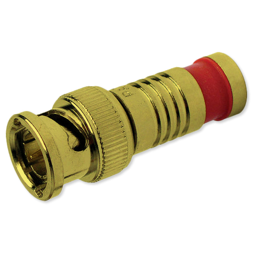 Platinum Tools SealSmart Gold-Plated BNC Compression Connector, RG59 (25 Pack)