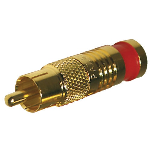 Platinum Tools RCA Compression Connector, RG59 (Gold-Plated)
