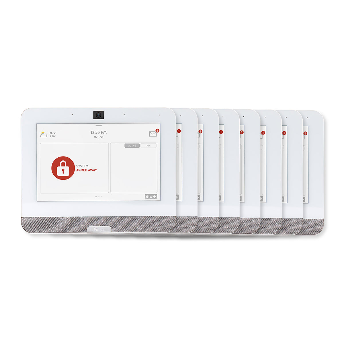 Qolsys IQ Panel 4, PowerG + 319.5 MHz (AT&amp;T), White (8 Pack)