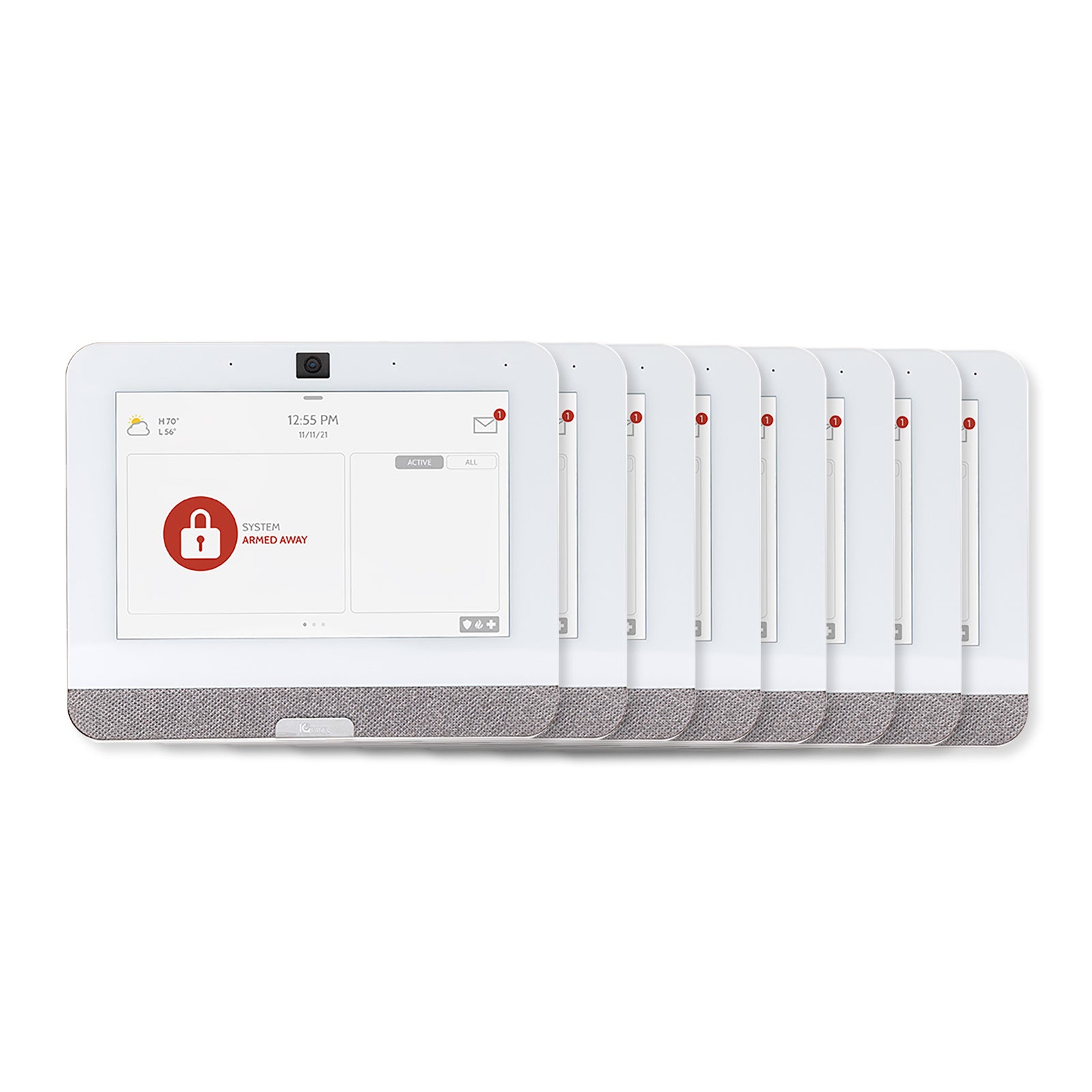 Qolsys IQ Panel 4, PowerG + 319.5 MHz (AT&T), White (8 Pack