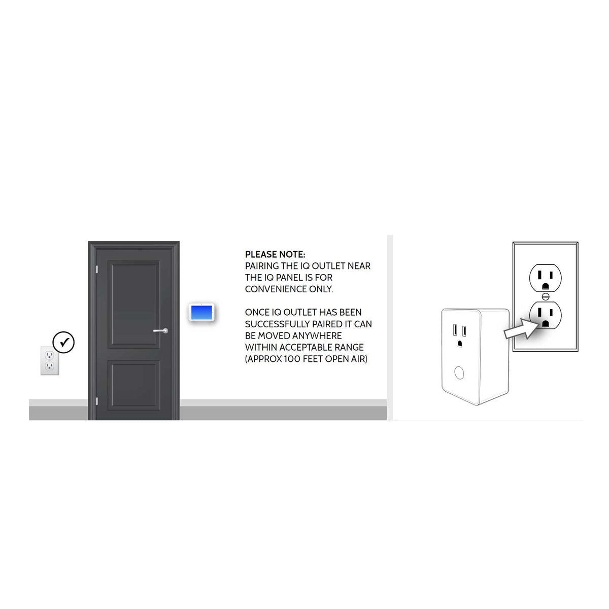 Qolsys Z-Wave Plus Smart Plug Appliance Module, 700 Series