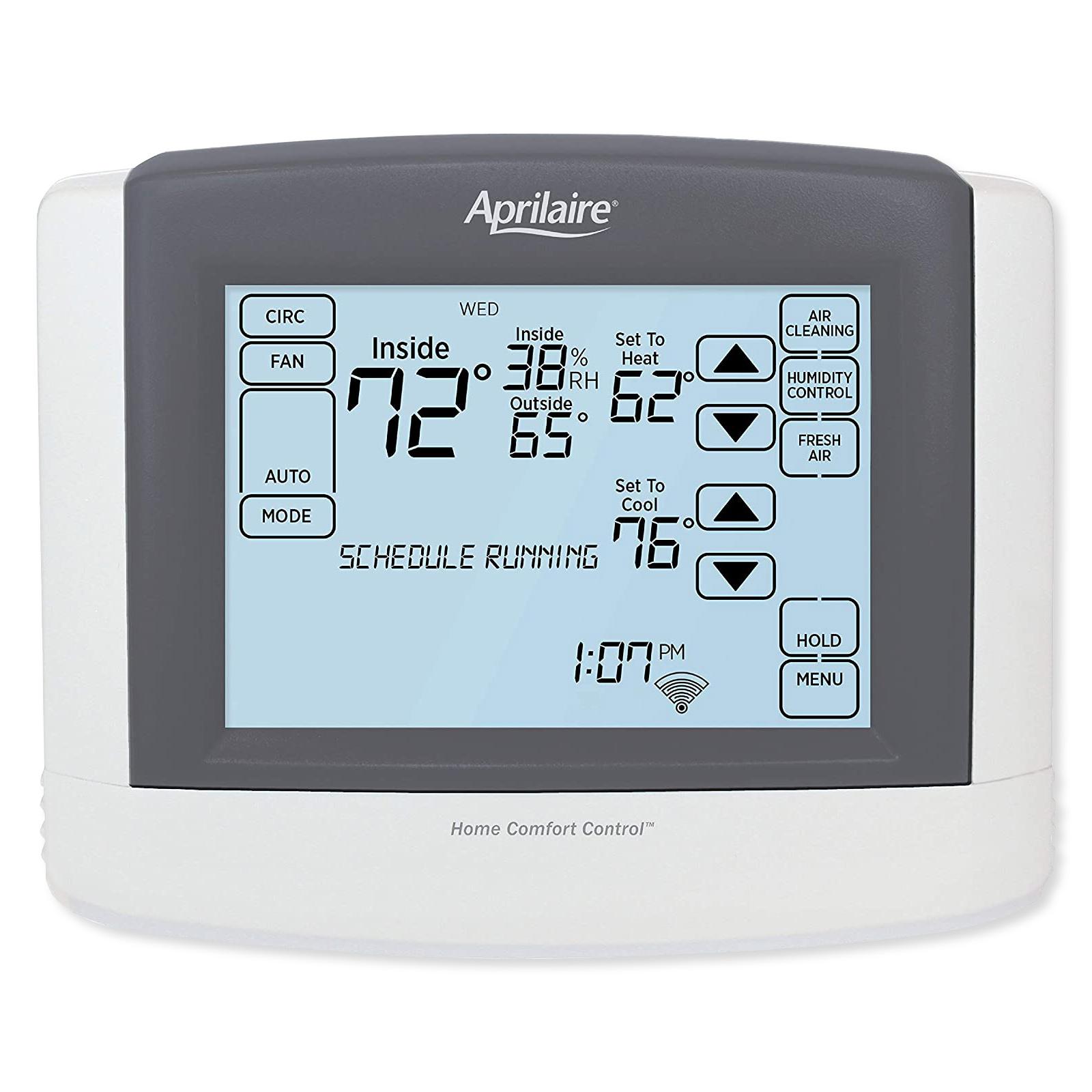 AprilAire Wi-Fi Touchscreen Thermostat with IAQ, Amazon Alexa & Google Assistant Control