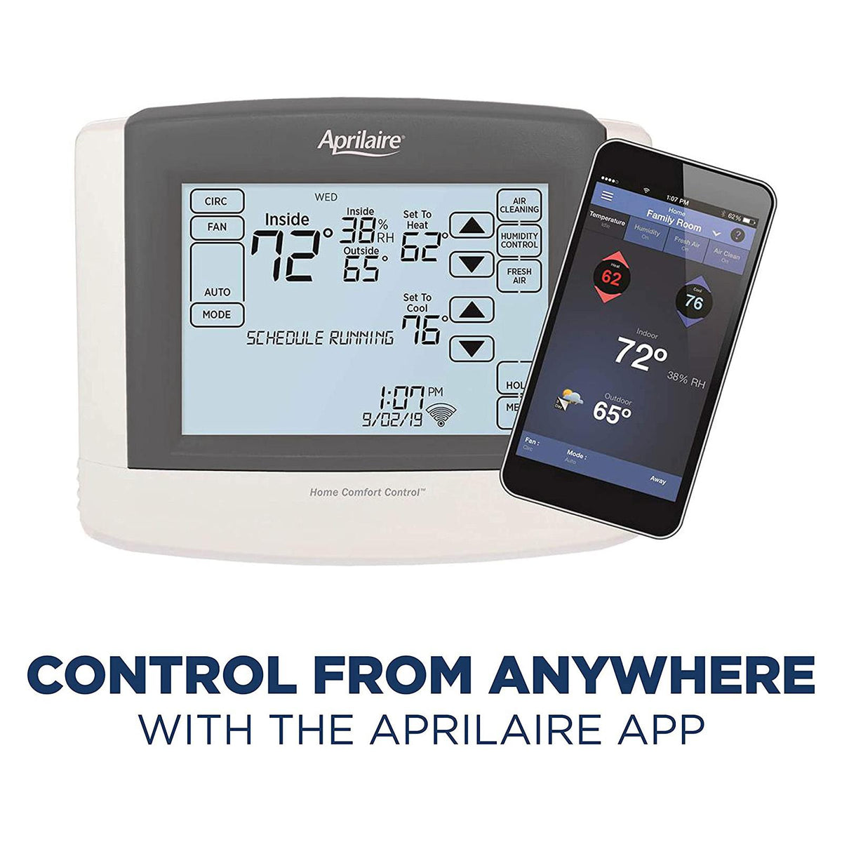 Aprilaire Wi-Fi Thermostat with IAQ Control
