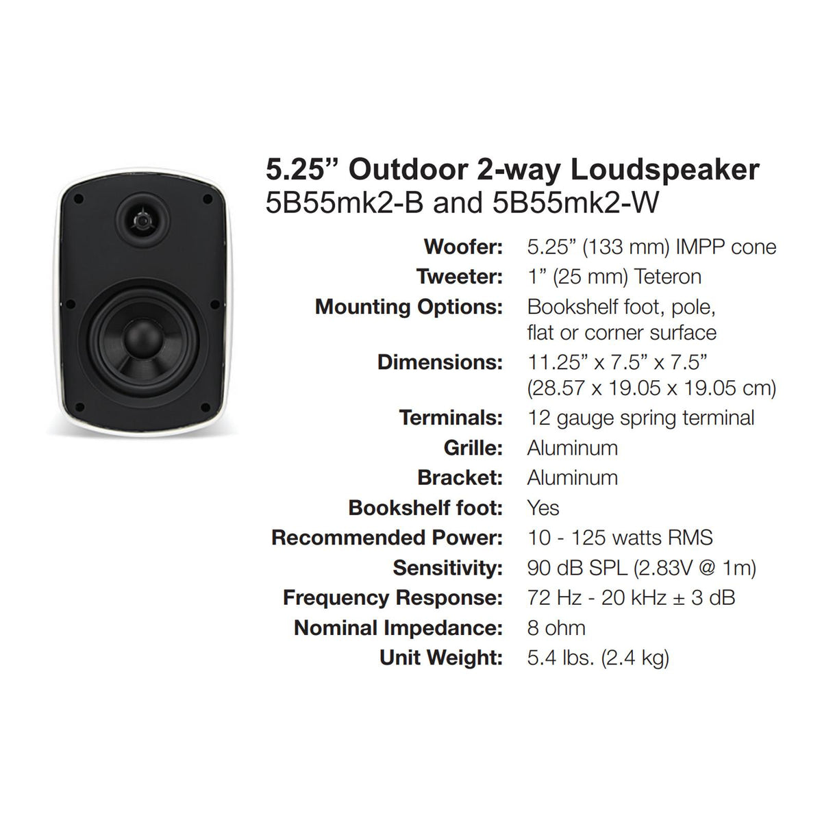 Russound 2-Way OutBack Speaker, 5.25"