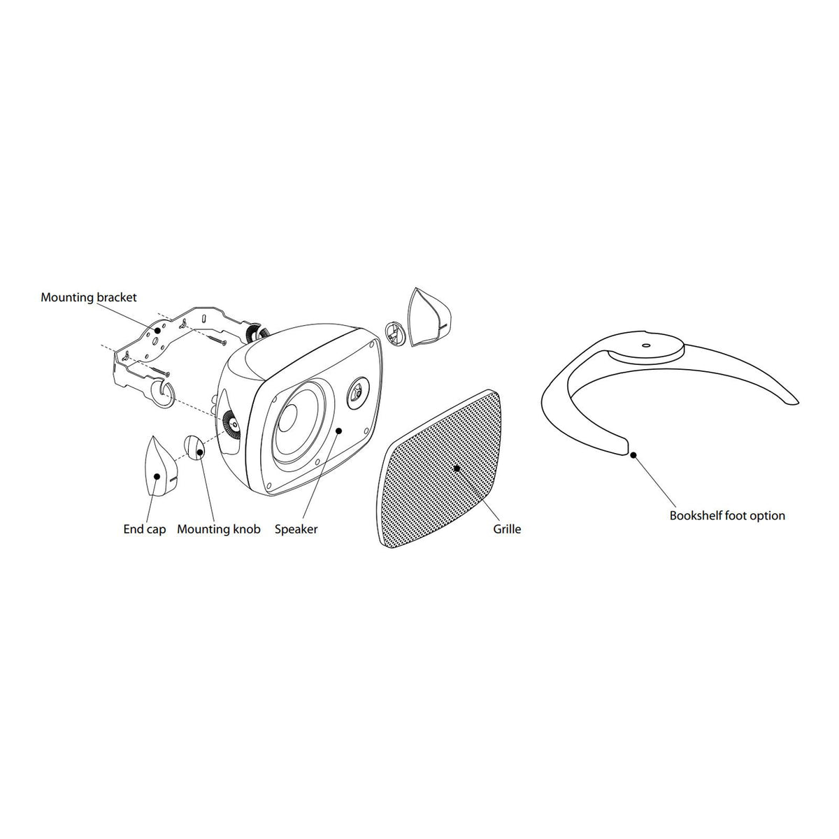 Russound Single Point OutBack Speaker, 6.25"