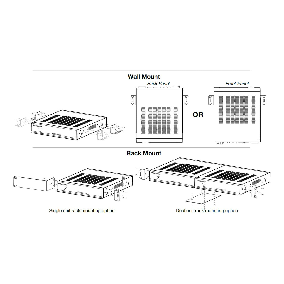 Russound A2100 Half-Rack Digital 2-Channel Amplifier