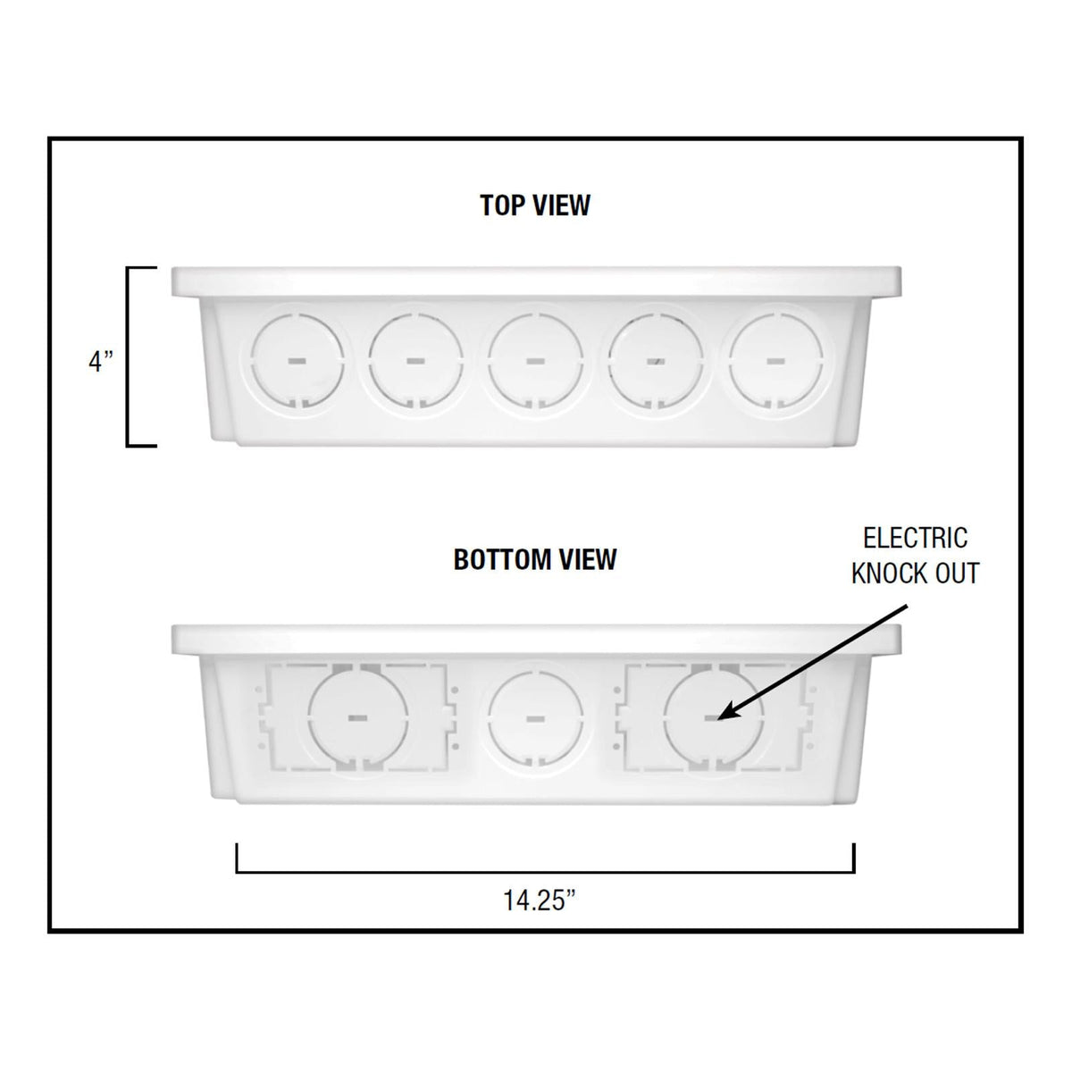 SCP Low Voltage Media Enclosure, No Cover, 28 in, 5 pack