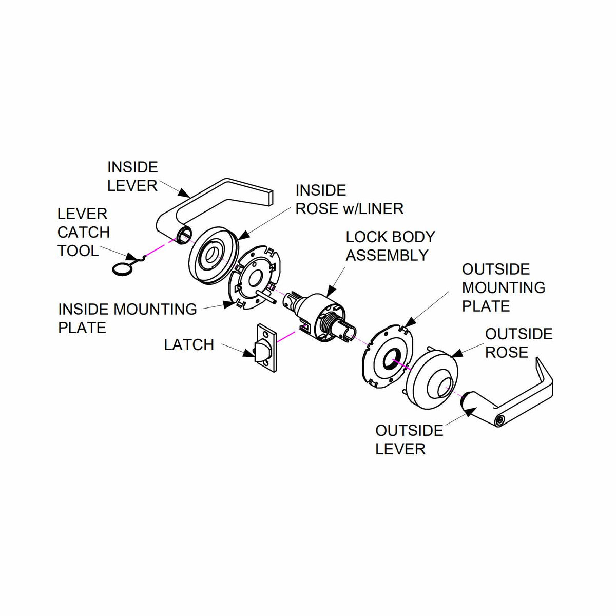SDC Electra Pro Cylindrical Eclipse Style Lever