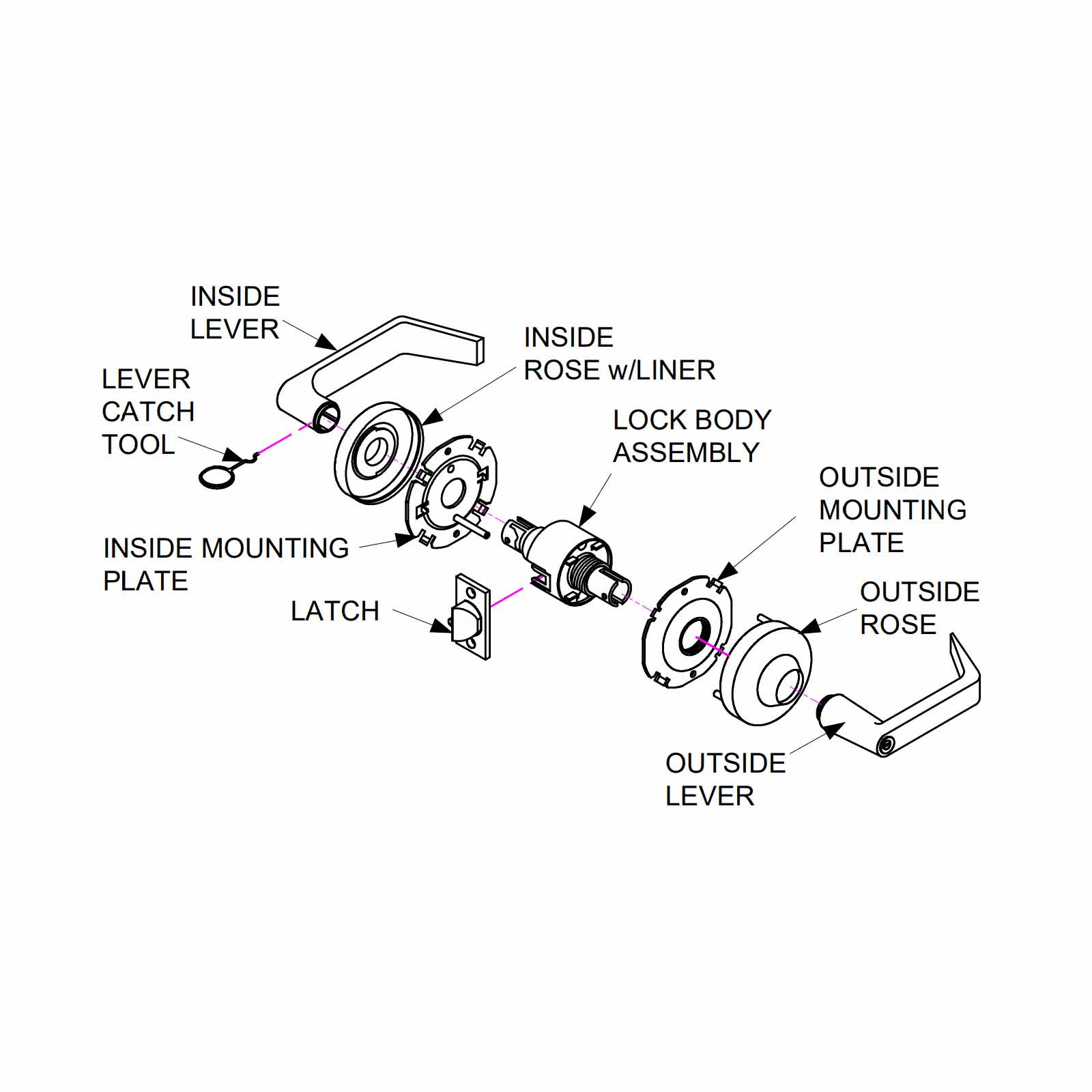 SDC Electra Pro Cylindrical Eclipse Style Lever