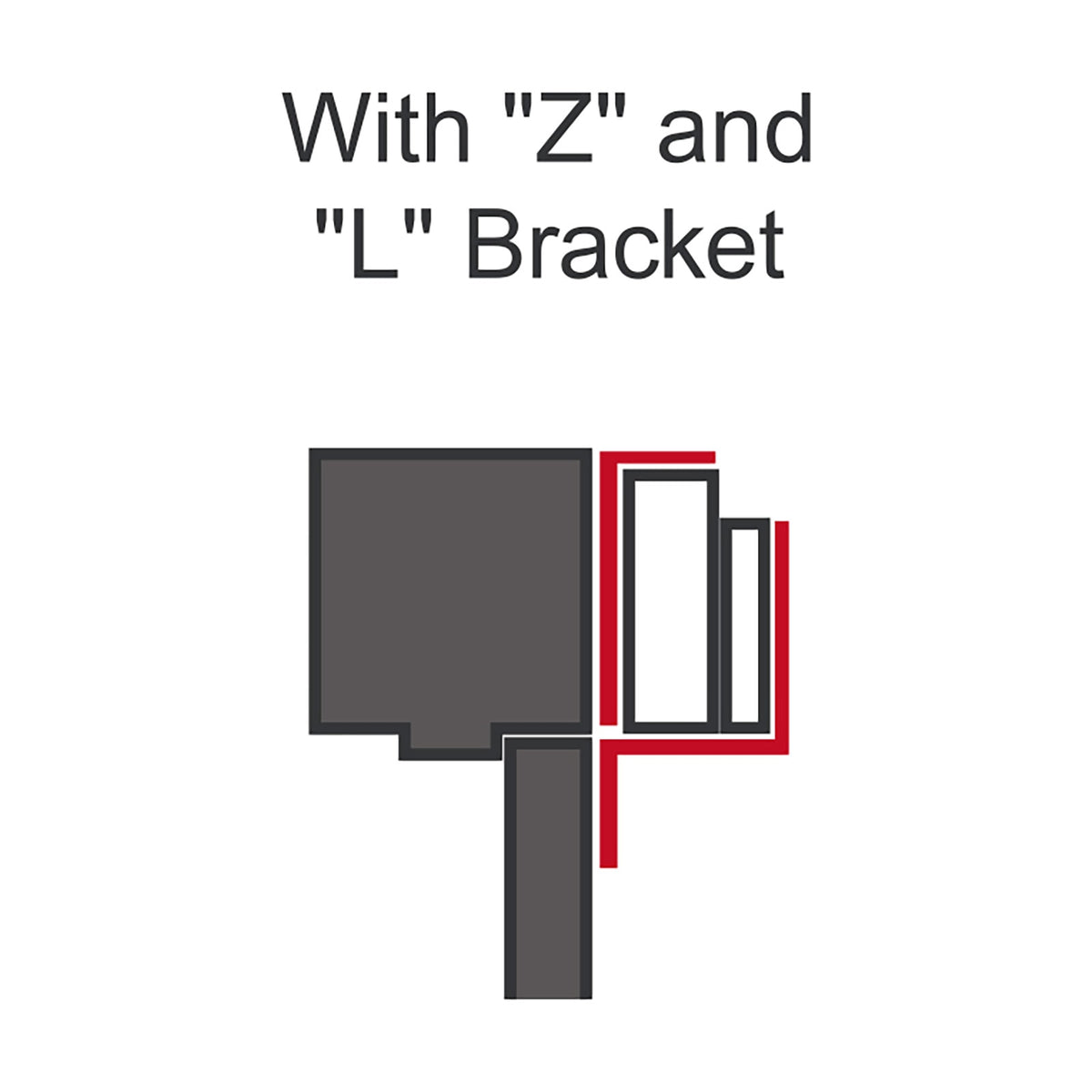 Seco-Larm Enforcer Z Bracket for 1,200 Lbs. Maglock, Black