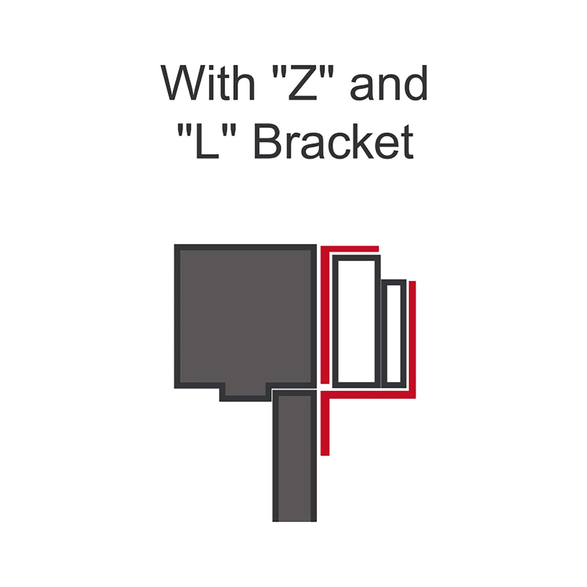 Seco-Larm Enforcer Z Bracket for 600 Lbs. Maglock, Black