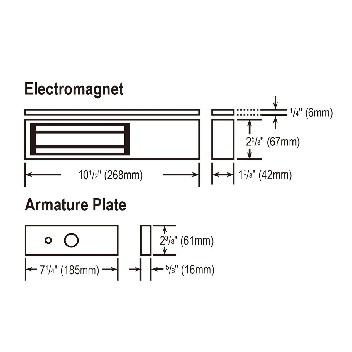 Seco-Larm Enforcer Electromagnetic Lock, 1,200 Lbs.