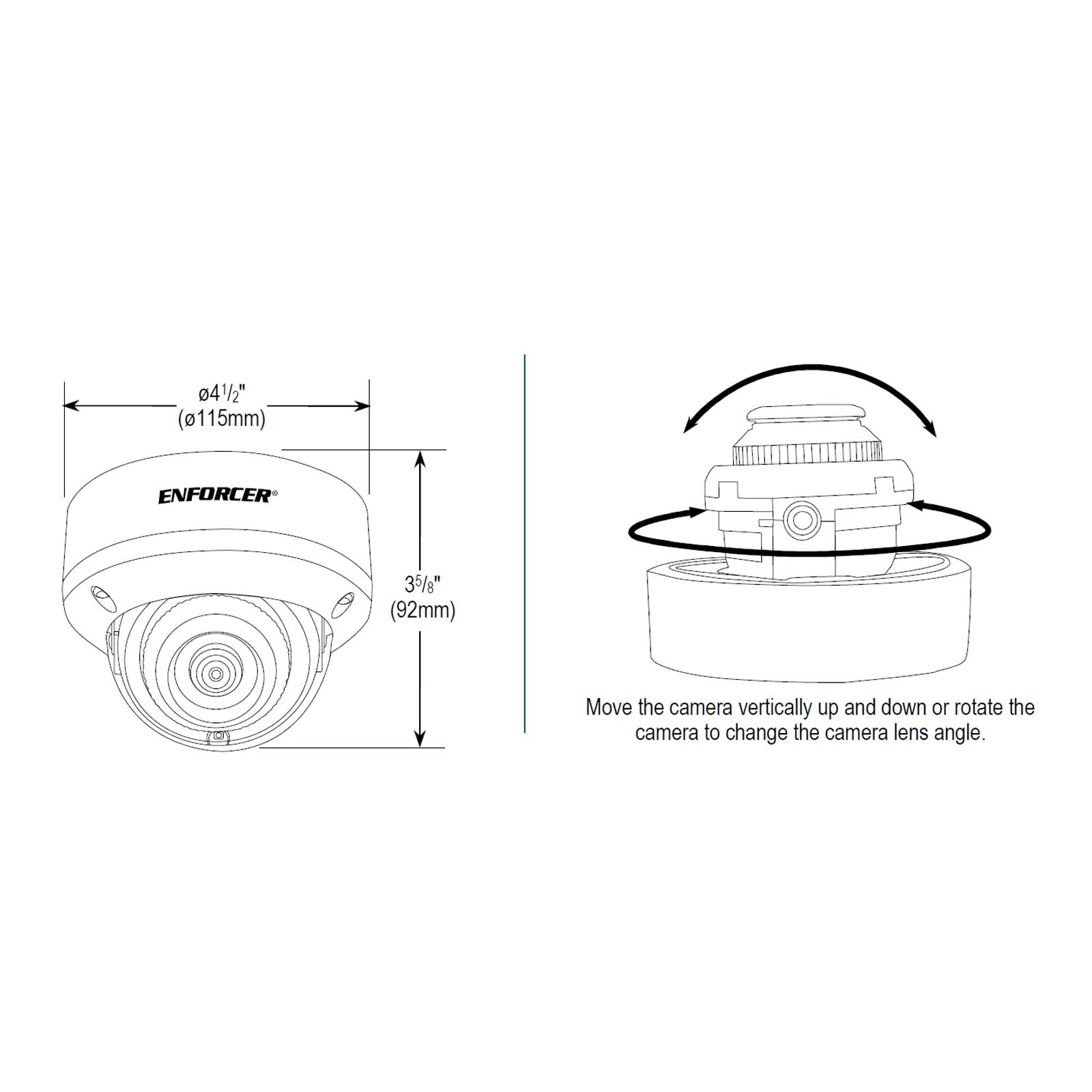 Seco-Larm ENFORCER 5MP IP Mini Vandal Dome Camera, 2.8mm Fixed Lens