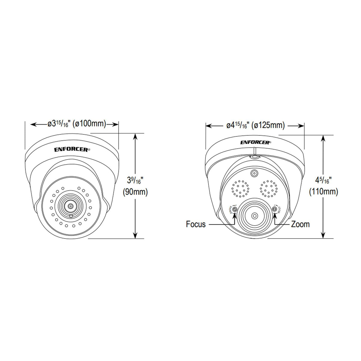 Seco-Larm Enforcer 4-in-1 Analog Turret Camera