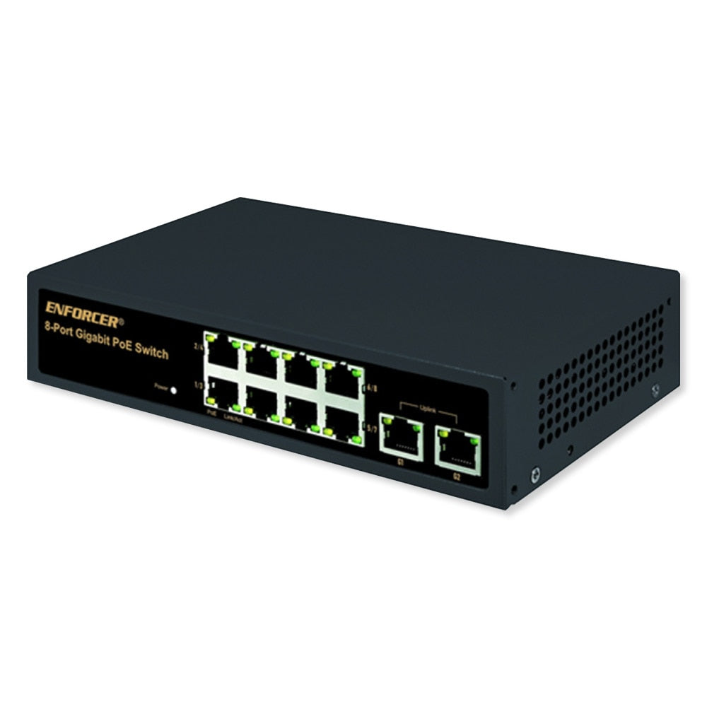 Seco-Larm 8-Port Enforcer Unmanaged PoE Switch