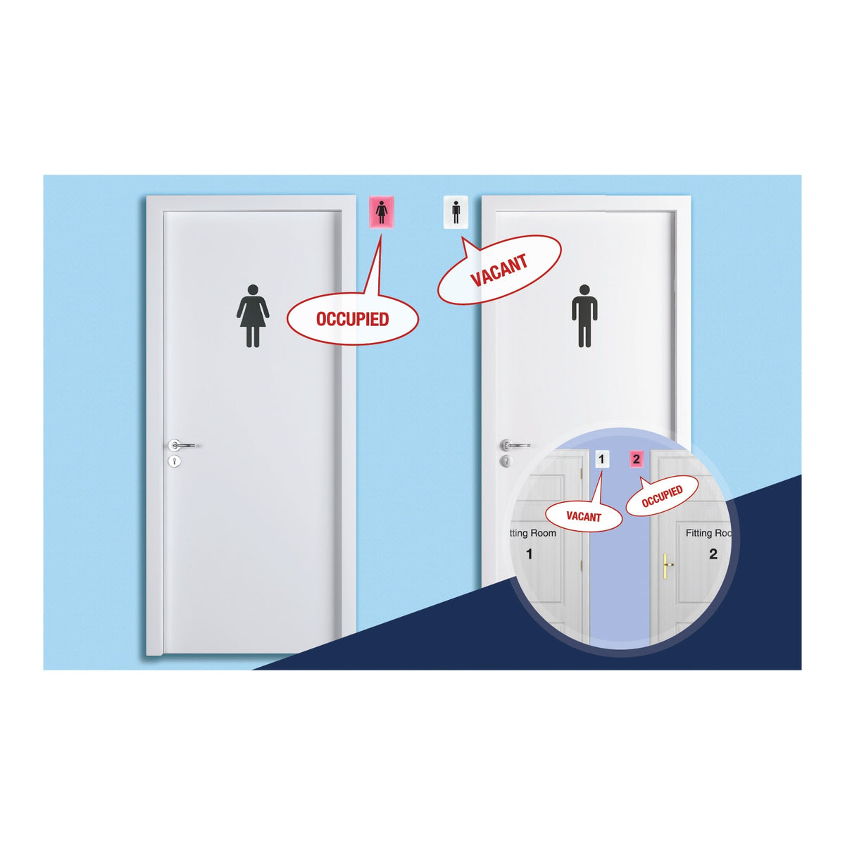 Seco-Larm 2-Room Indicator - Dual Channel LED Receiver, Powered by 12VDC or USB