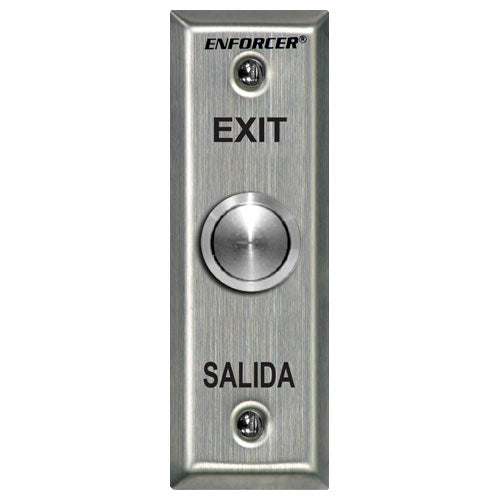 Seco-Larm Enforcer Push-To-Exit Plate, Vandal Resistant, Slimline