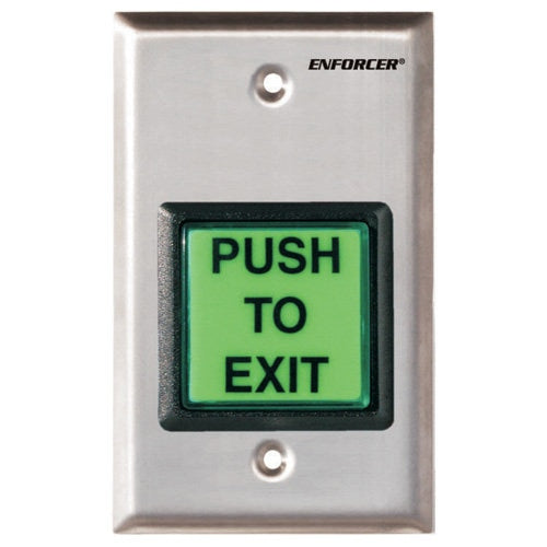 Seco-Larm Enforcer Push-to-Exit Plate, Illuminated with Timer