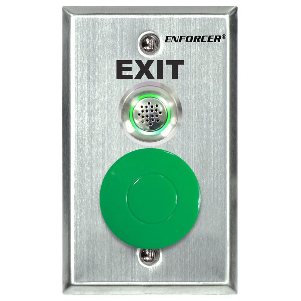 Seco-Larm Enforcer Request-To-Exit Plate with Status LED &amp; Adjustable Buzzer