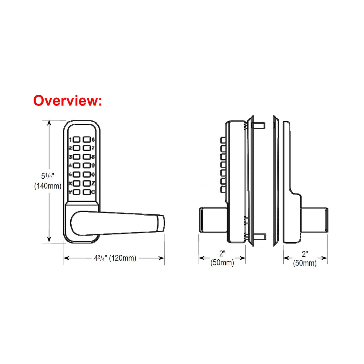 Seco-Larm Mechanical Keypad Door Lock