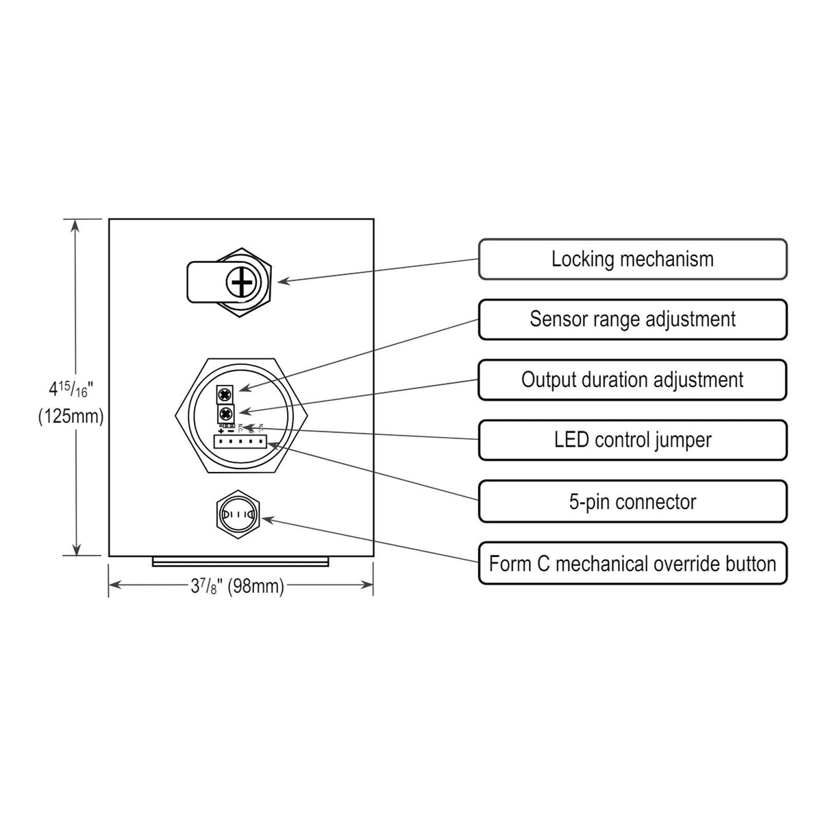 Seco-Larm Post-Mount Wave-to-Open Sensor with Access Box