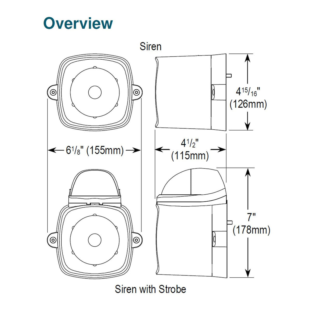 Seco-Larm Enforcer 4-in-1 Multi-Purpose Siren/Strobe