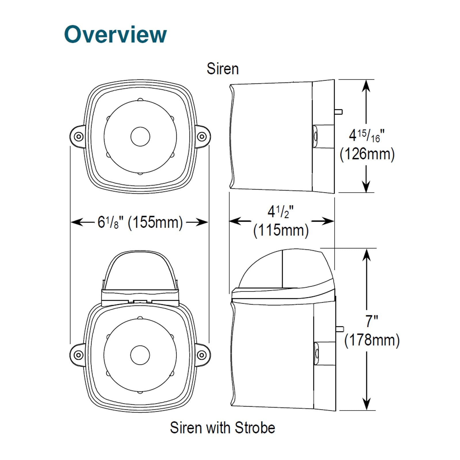 Seco-Larm Enforcer 4-in-1 Multi-Purpose Siren/Strobe