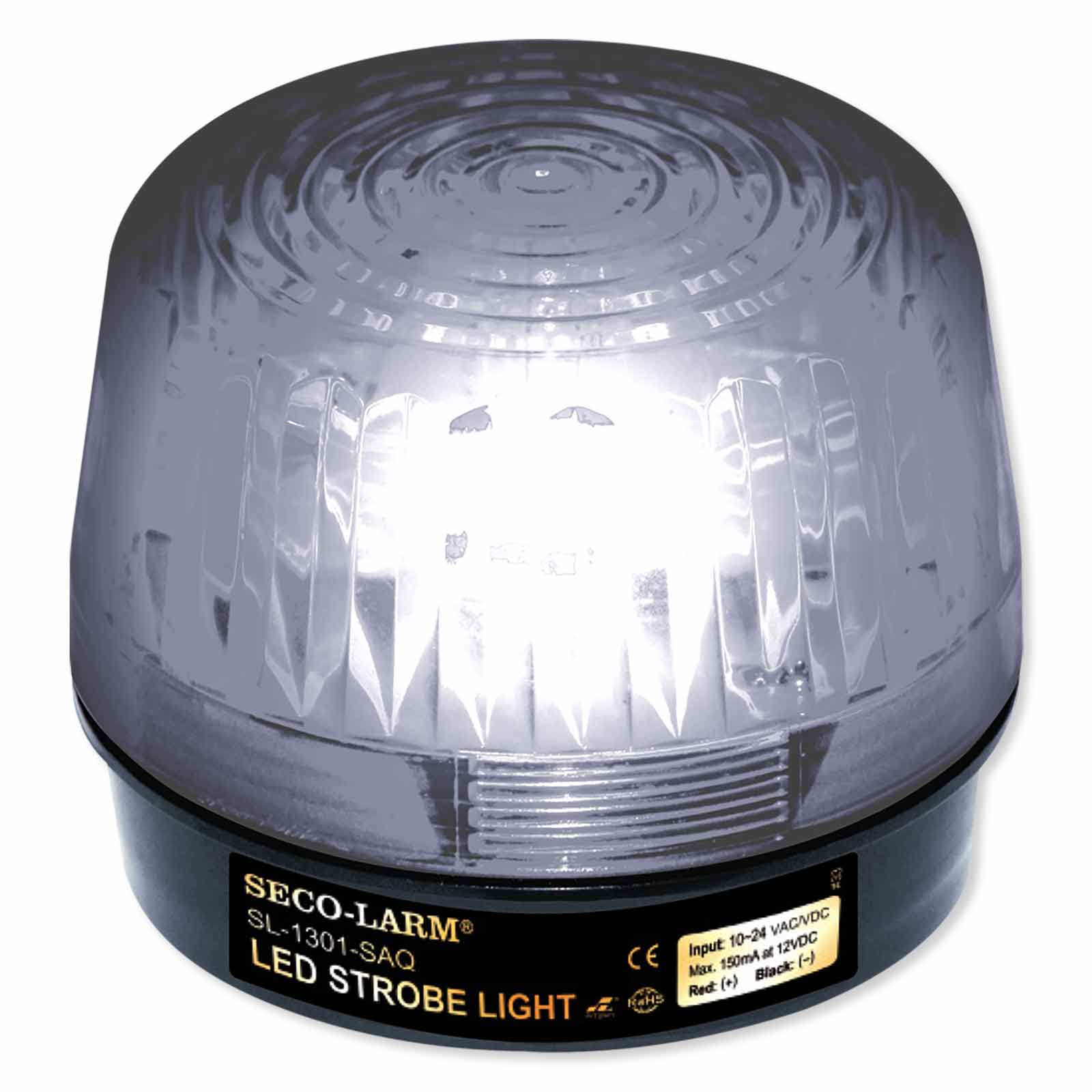 Seco-Larm Enforcer LED Strobe Light with Built-In Programmable Siren