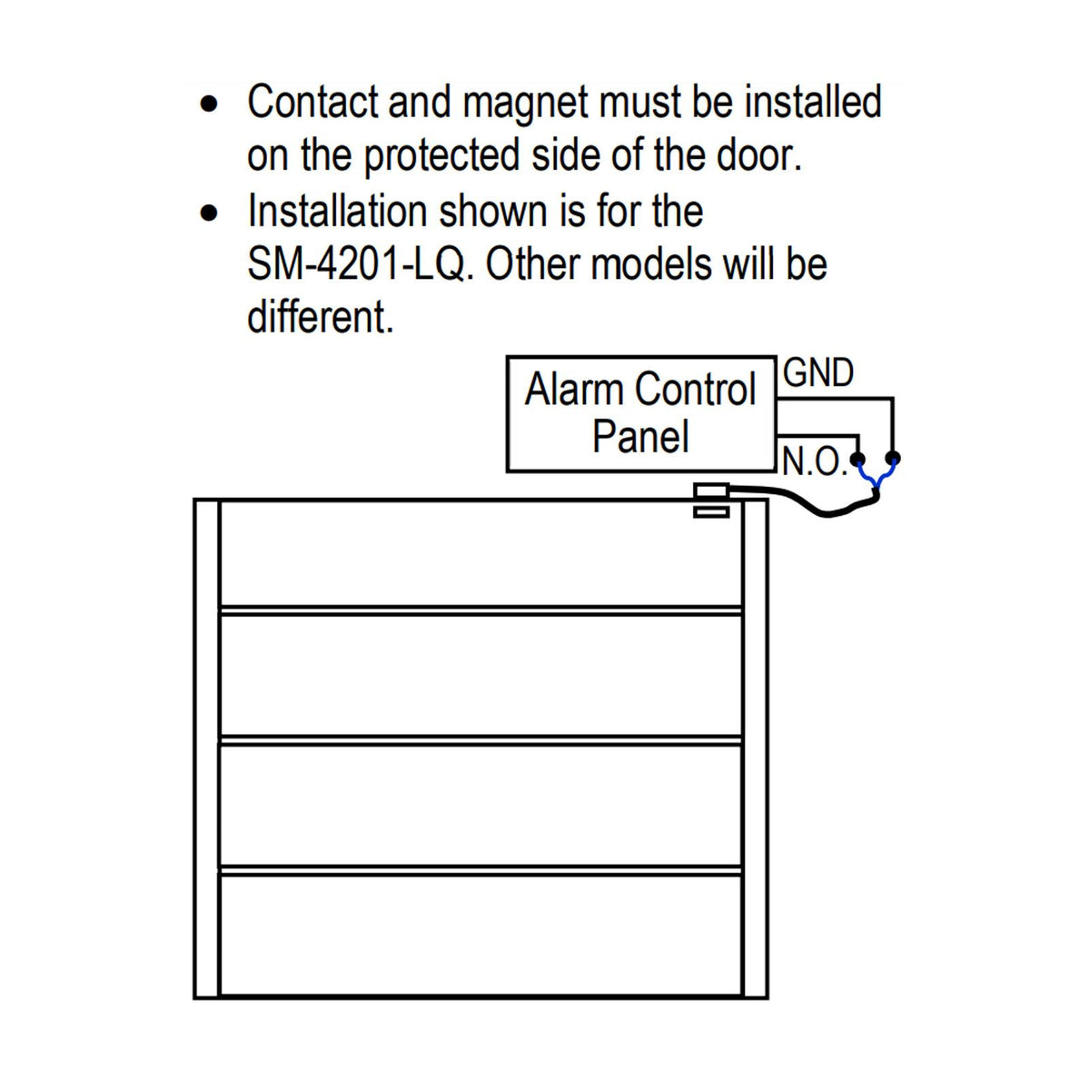 Seco-Larm Enforcer Track-Mount Overhead Door Magnetic Contact, NO/NC
