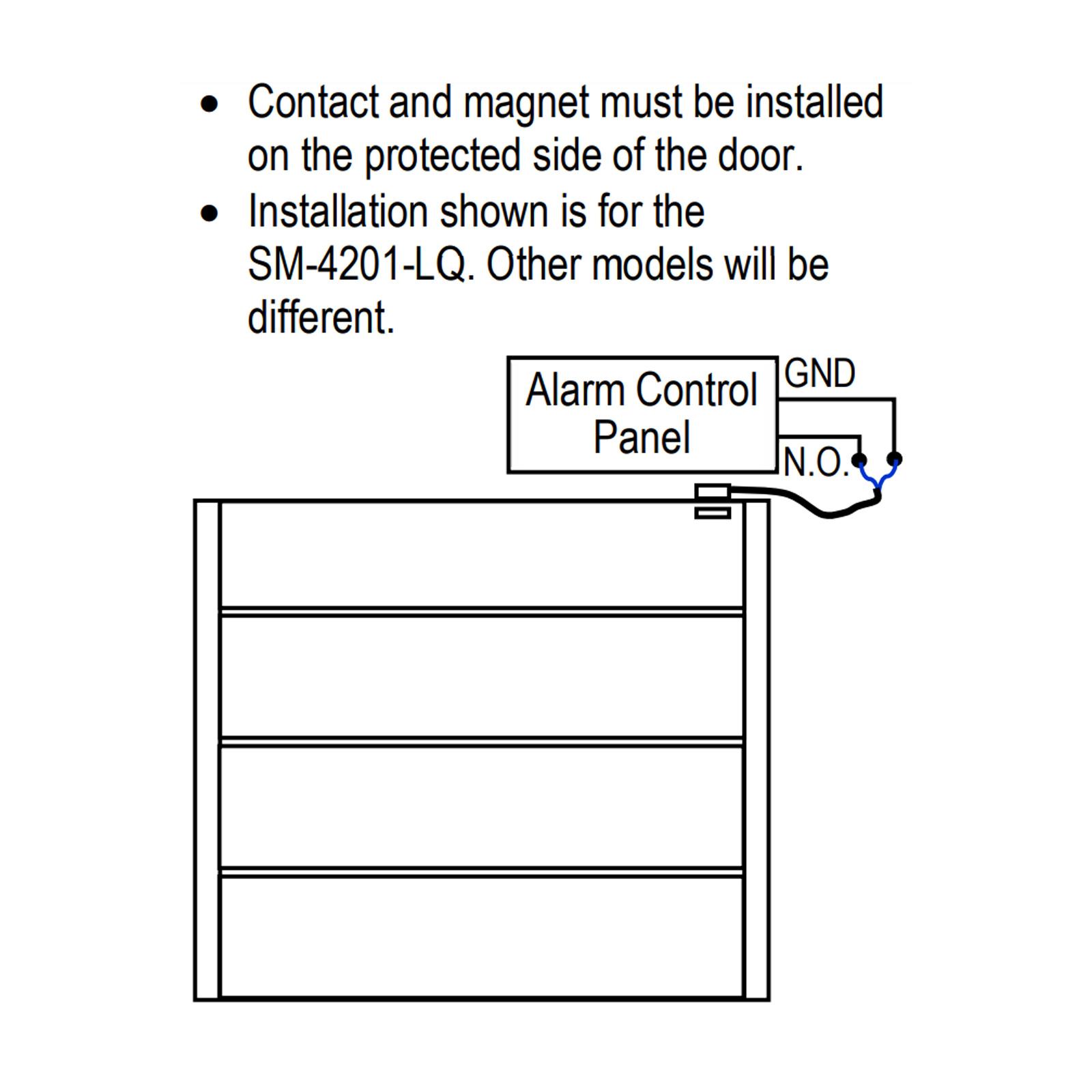Seco-Larm Enforcer Track-Mount Overhead Door Magnetic Contact, NO/NC