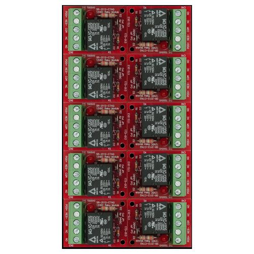 Seco-Larm Enforcer Relay Module, 12/24VDC Trigger Voltage, One 7A Form C SPDT (10 Pack)