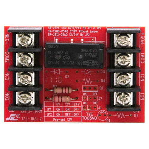 Seco-Larm Enforcer Relay Module, 12/24VDC Trigger Voltage, One 5A Form C DPDT Relay