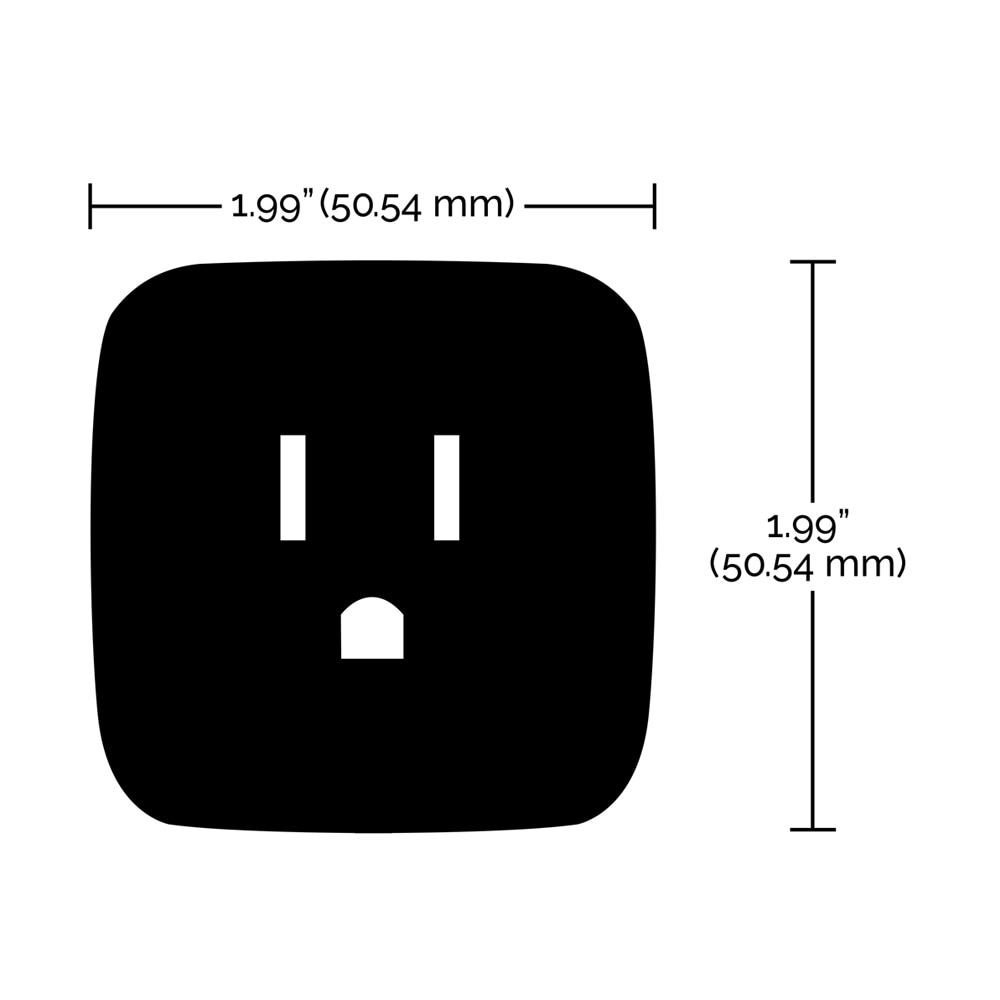SATCO Starfish Wi-Fi 10A Mini Square On-Off Outlet